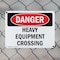 Signmission Heavy Equipment Crossing Danger Sign, Plastic, 10in W x 7in L, 2PK OS-2PACK-DS-P-710-L-1816 - alternate 7